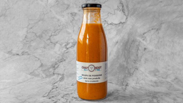 Soupe de poisson artisanal fabriquée  avec nos poissons